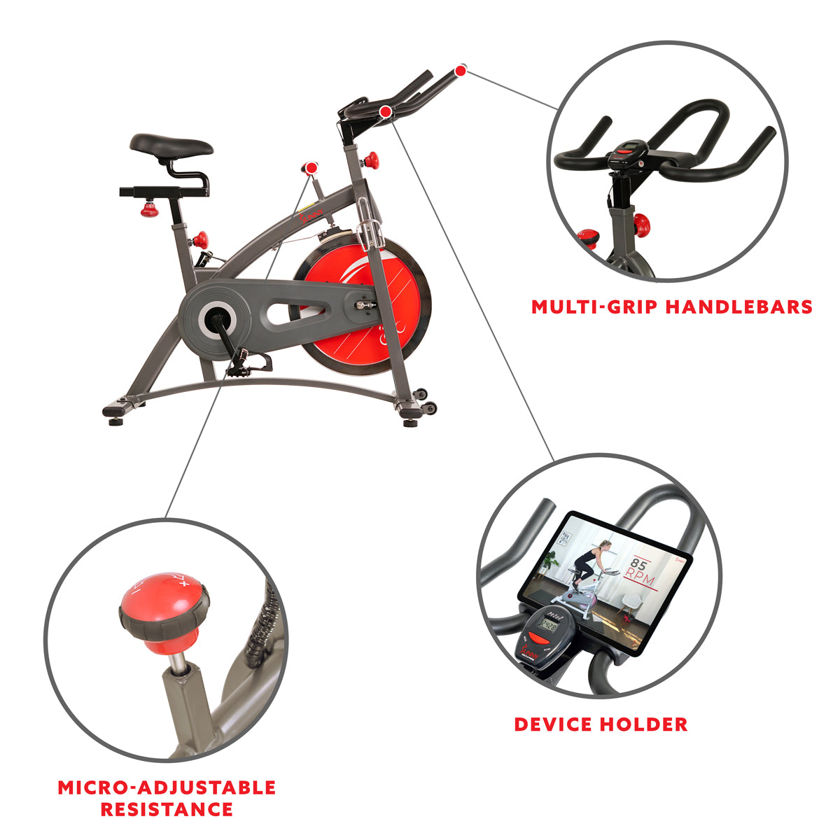 Chain Drive Indoor Cycling Exercise Bike w/ LCD Monitor Display、mySite、ghnorth