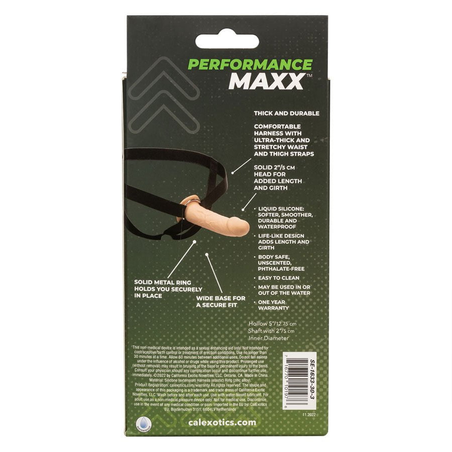 Performance Maxx Realistic Hollow Penis Extension with Harness Brown or Tan、mySite、bottomscart