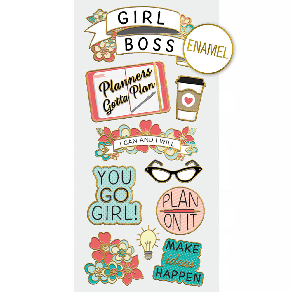  Girl Power Faux Enamel Stickers、mySite、ghnorth