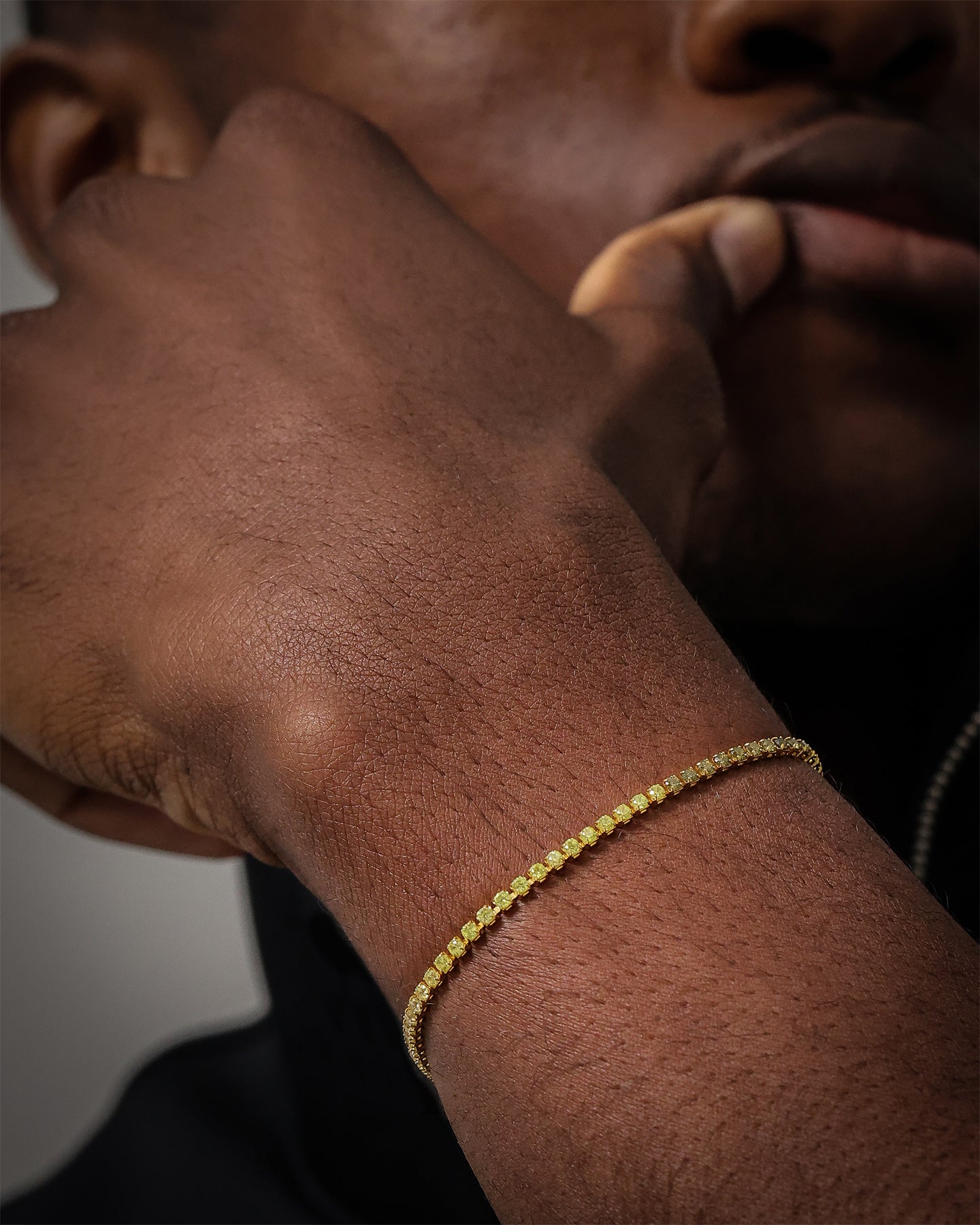 Saint Morta Micro Coloured Tennis Bracelet Gold/Green、mySite、zt4zffjzw