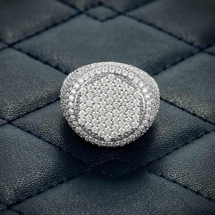 Moissanite Hexagon Signet Ring 14K Gold、mySite、hinf8tx79