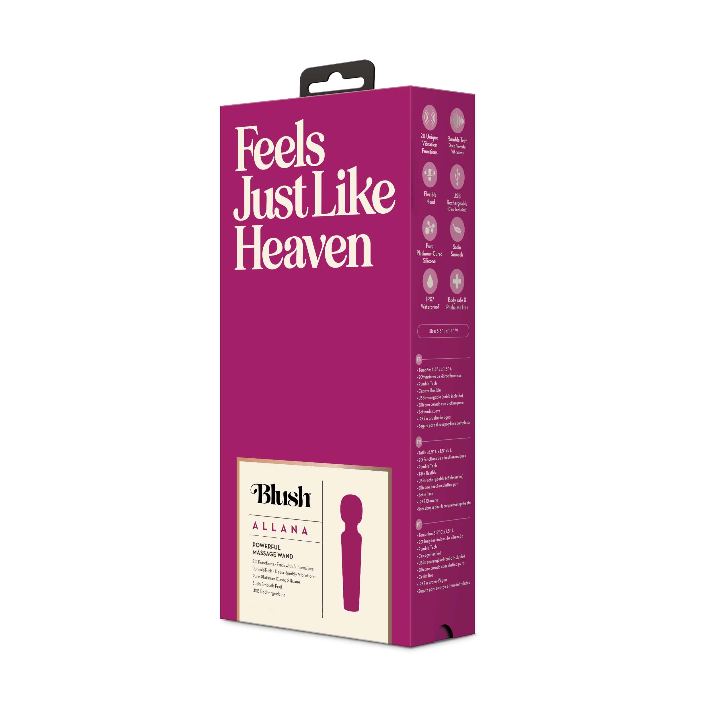 Blush Allana Velvet 20 Function Vibrating Massage Wand With RumboTech™、mySite、bottomscart