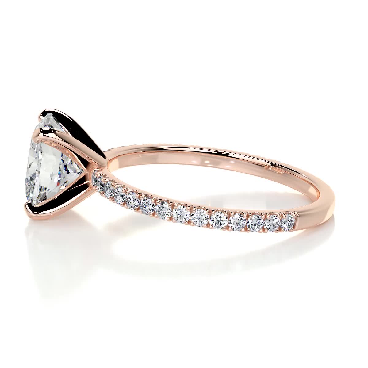 Stephanie Moissanite & Diamond Ring -14K Rose Gold (RTS)、mySite、hinf8tx79