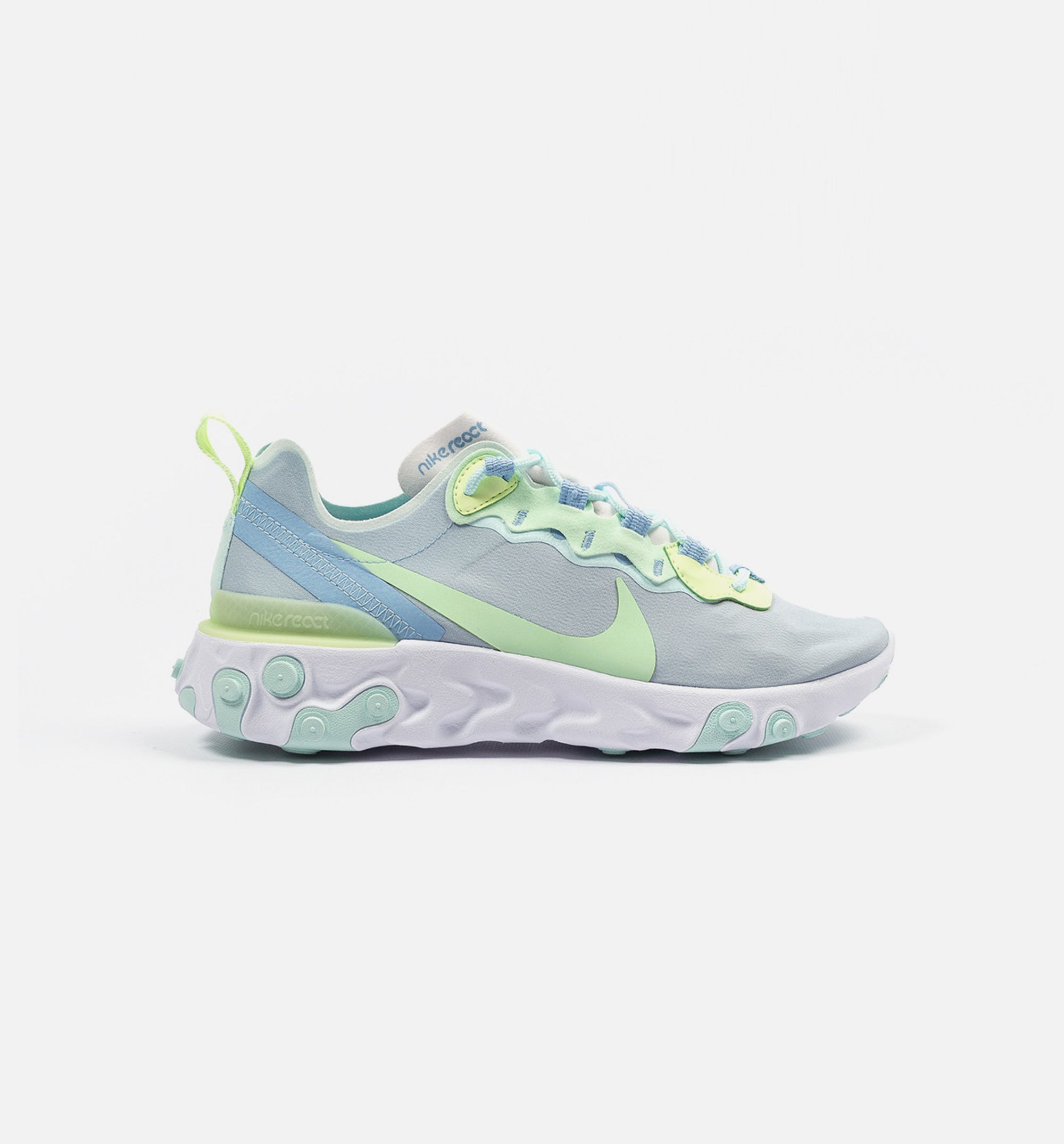 React Element 55 Womens Lifestyle Shoe - White/Frosted Spruce-Barely Volt、mySite、dreamappss