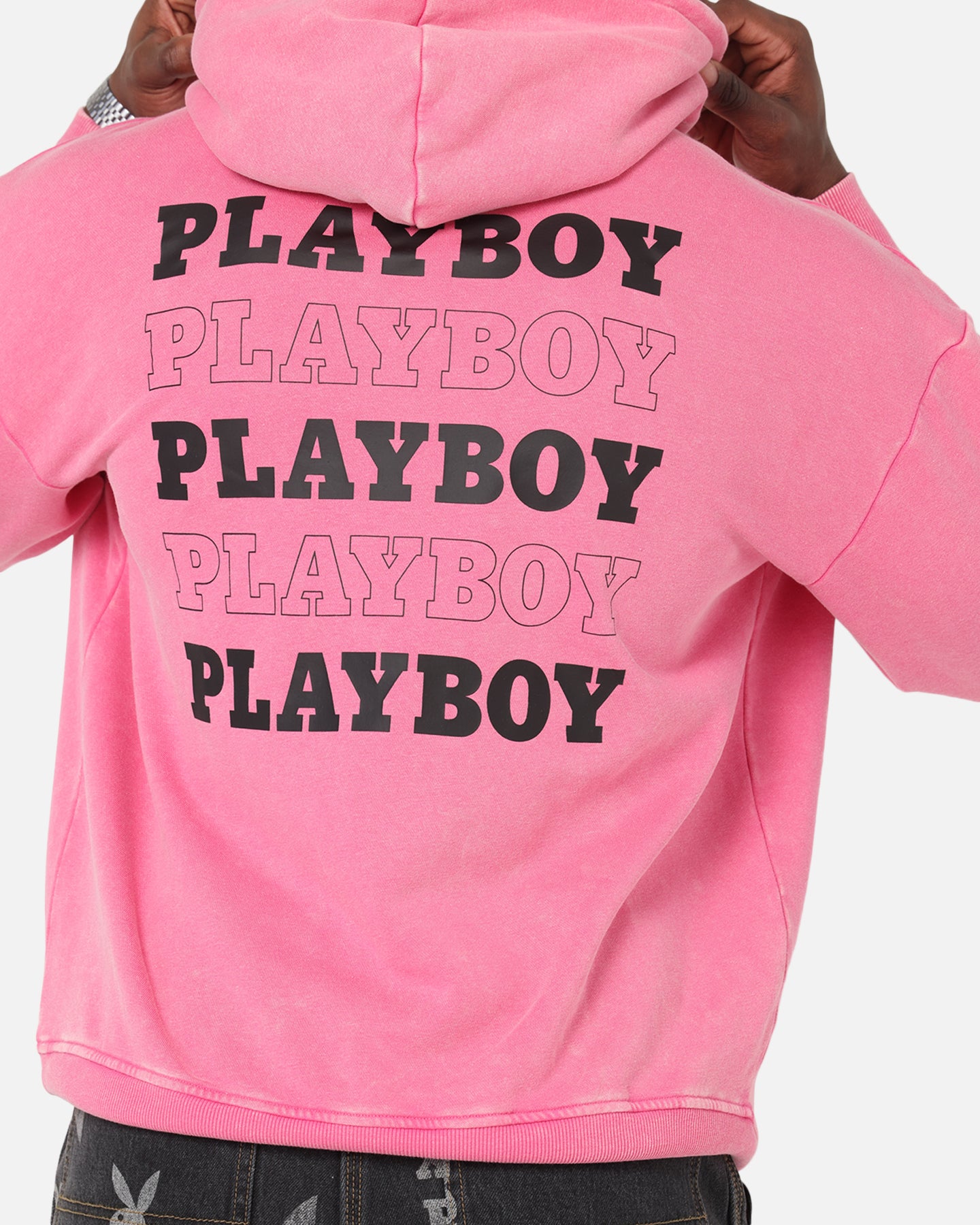 Playboy Stack Washed Hoodie Washed Raspberry、mySite、zt4zffjzw