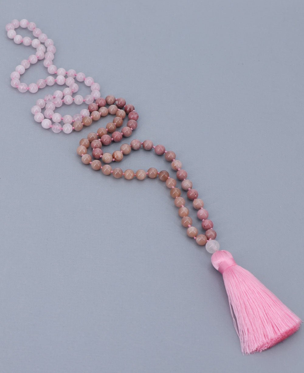 Love And Compassion Gemstone Beads Knotted Meditation Mala、mySite、topwebapps