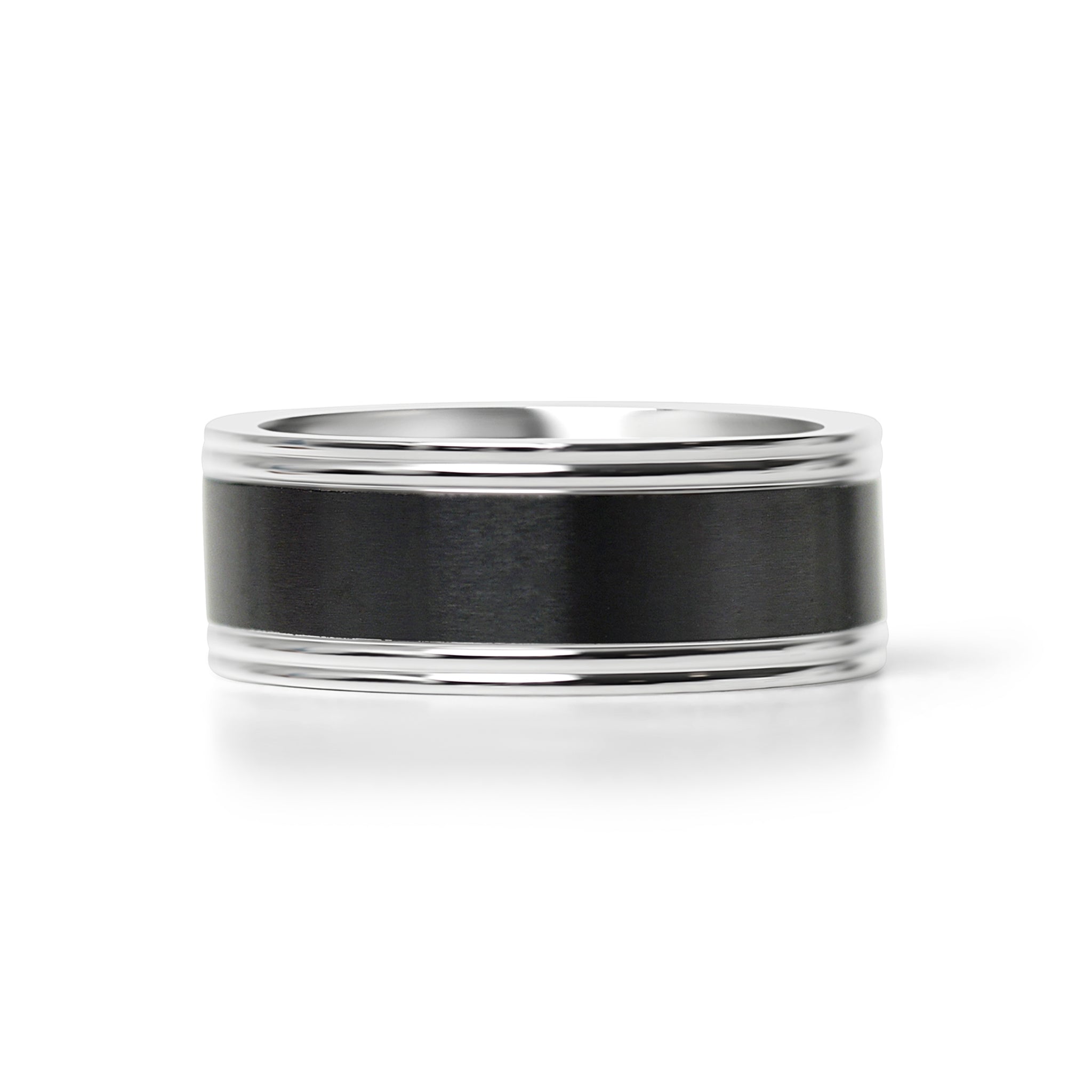 Stainless Steel Black Center Blank Ring / CFR7028、mySite、dreamappss