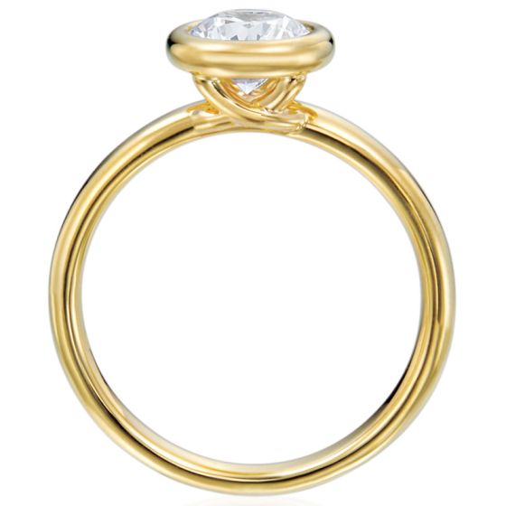 Gumuchian Moonlight 18k Gold Round Solitaire Semi-Mount、mySite、hinf8tx79