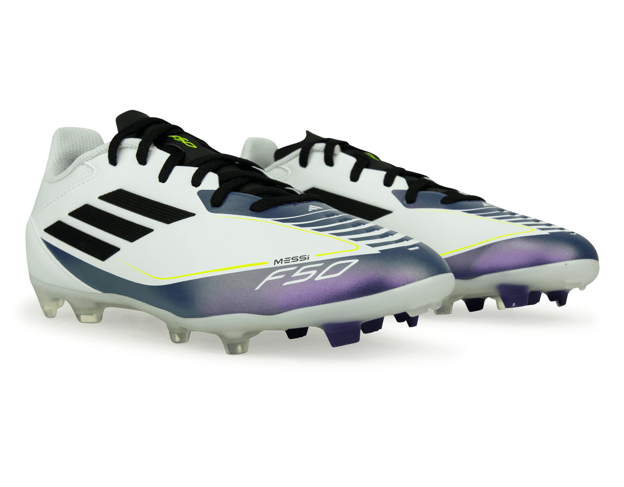 adidas Kids F50 League Messi FG/MG White/Black/Purple、mySite、bottomscart