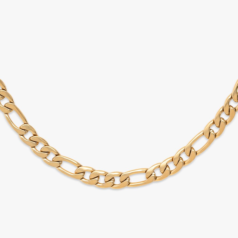 7MM Figaro Chain 14K Gold、mySite、hinf8tx79