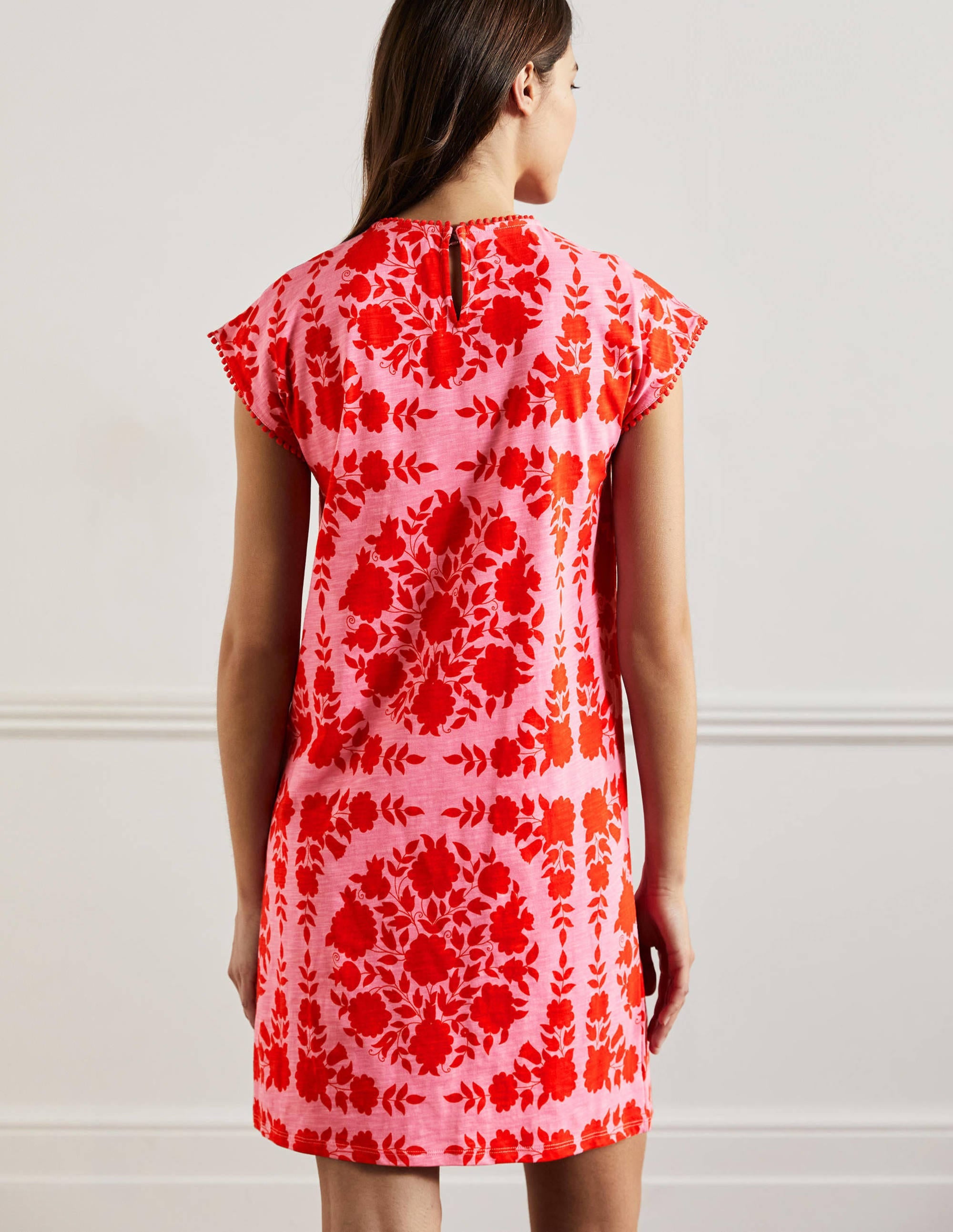  Trim Detail T-Shirt Dress-Posy Pink, Wildflower Prairie、mySite、ashleygrahame