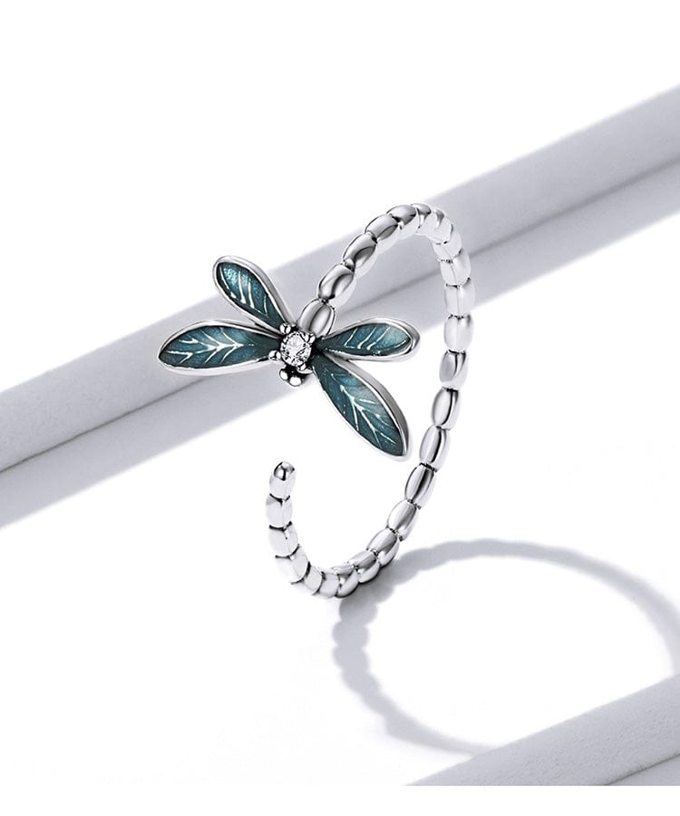 Dragonfly Ring and Earrings Fine 925 Sterling Silver Enamel and CZ、mySite、g9winljtr