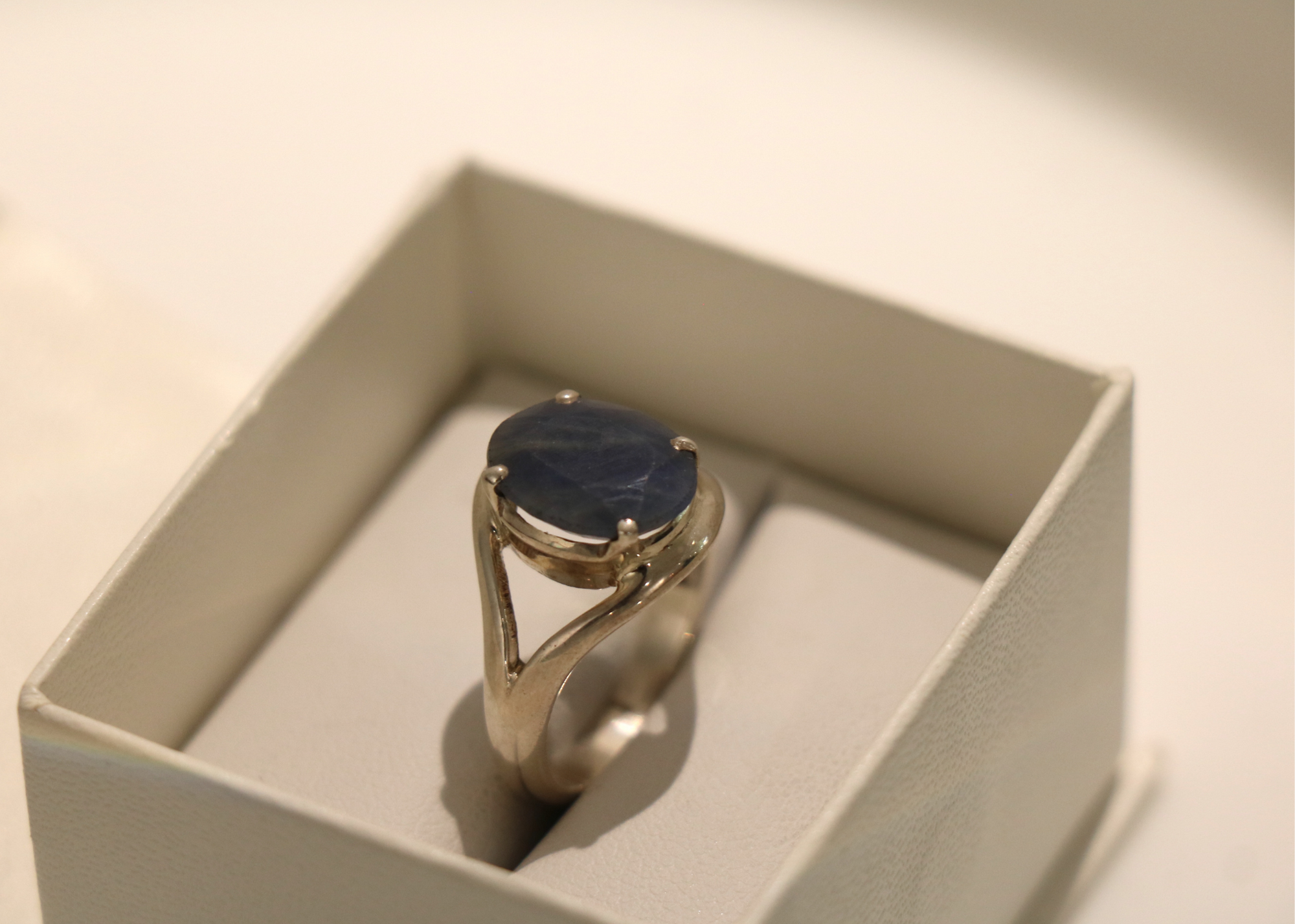 Faceted Blue Sapphire Ring (Sterling Silver)、mySite、topwebapps