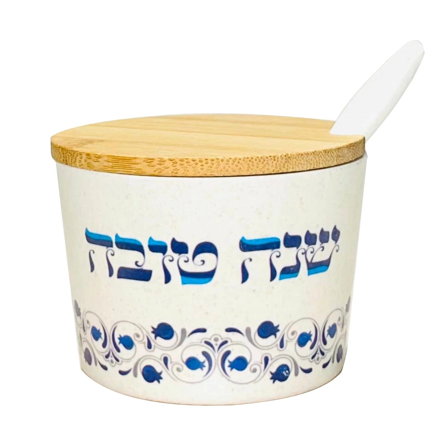 Bamboo Shana Tova Honey Dish - Blue、mySite、topwebapps