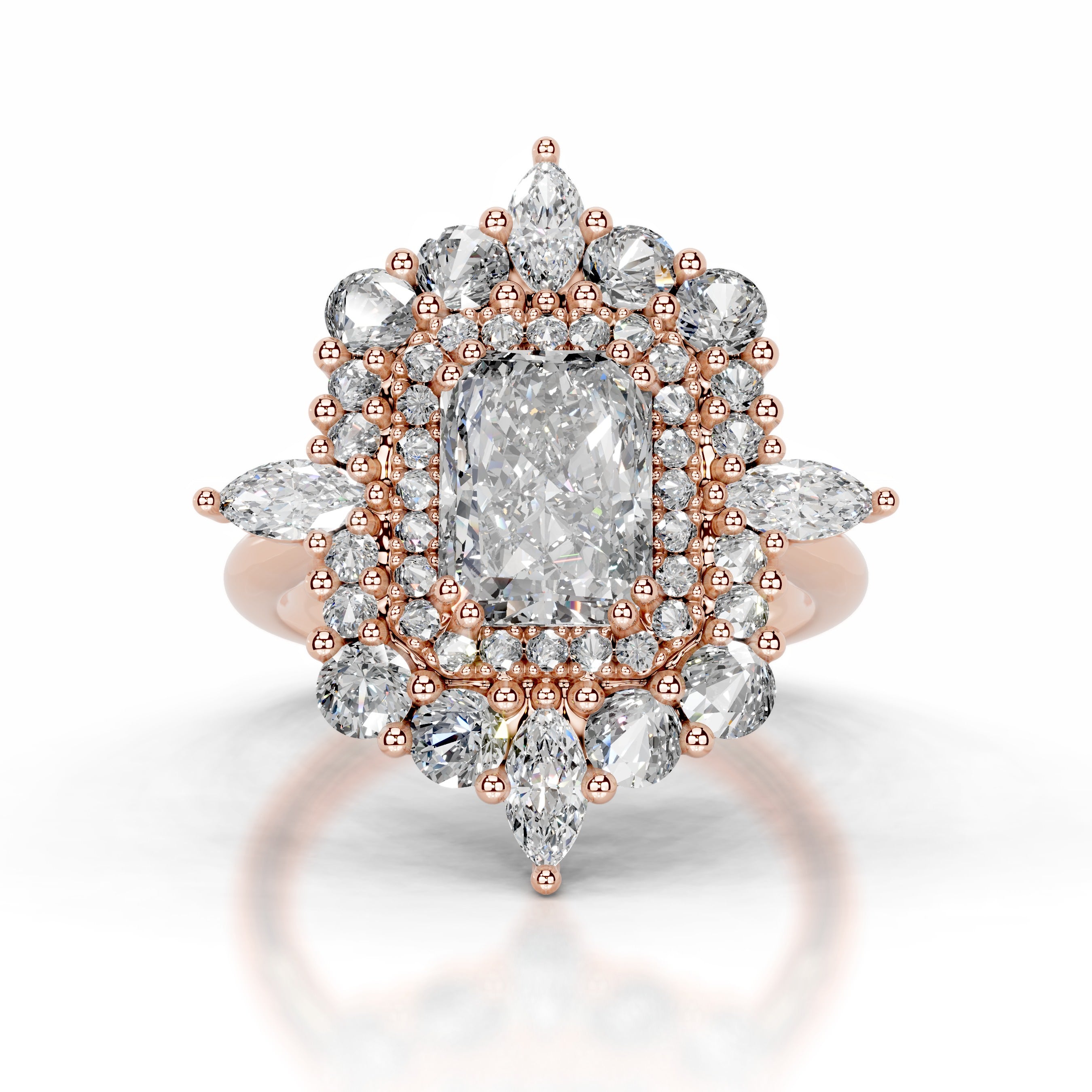 Alberta Diamond Engagement Ring - 14K Rose Gold、mySite、hinf8tx79