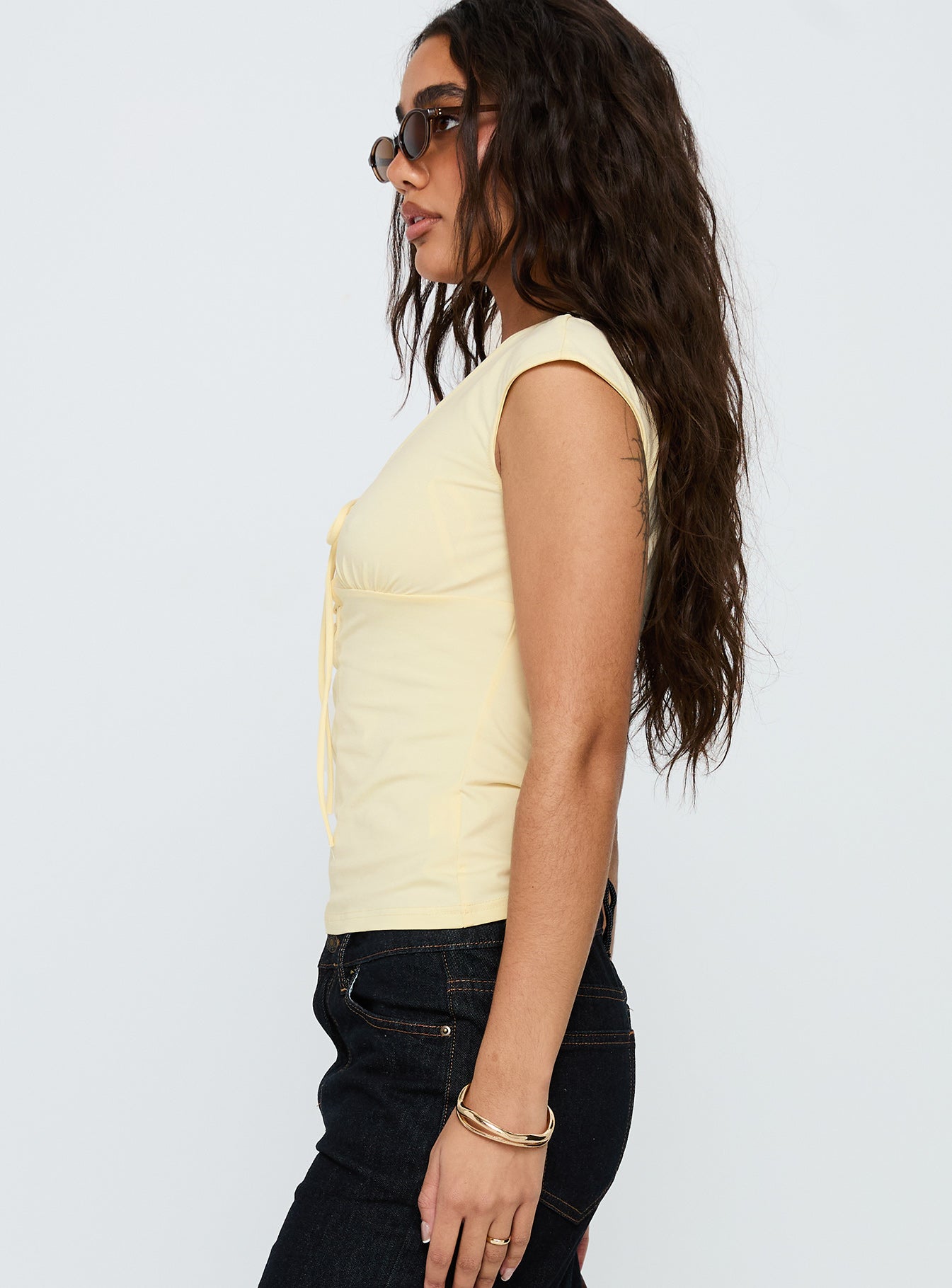 Glide Tie Up Top Butter、mySite、solidvoid