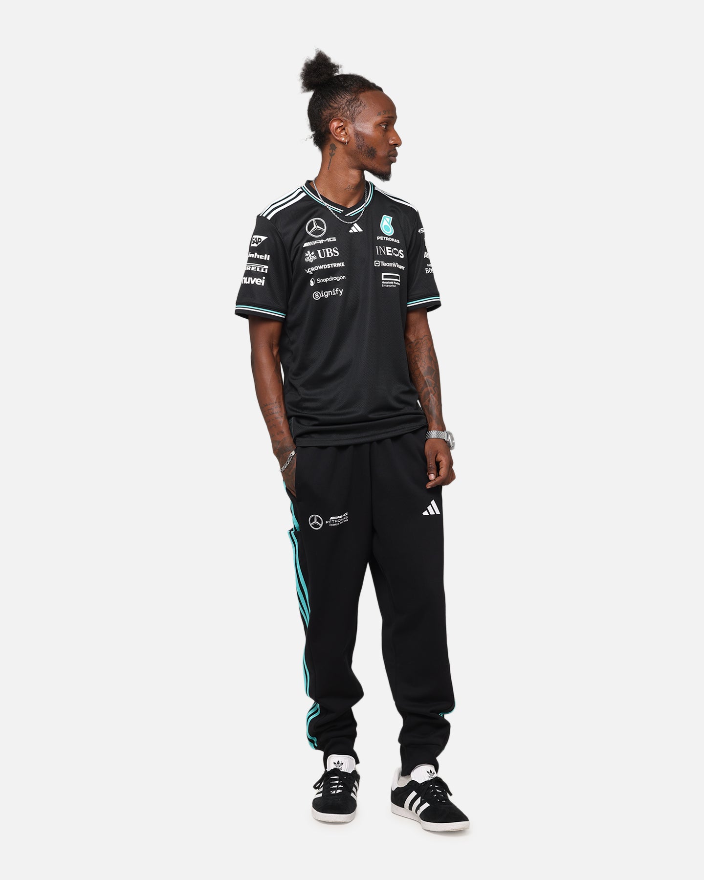 adidas x Mercedes-AMG PETRONAS Formula One F1 DNA Joggers Black/White、mySite、zt4zffjzw