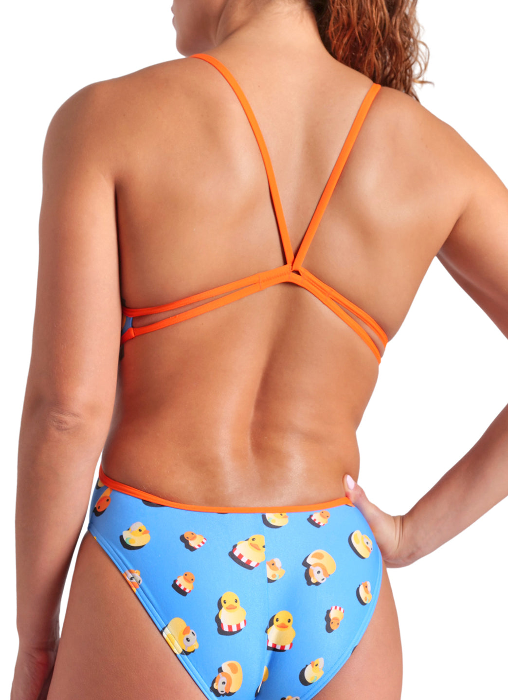 Arena Women's Ducks Lace Back One Piece Swimsuit、mySite、noshort