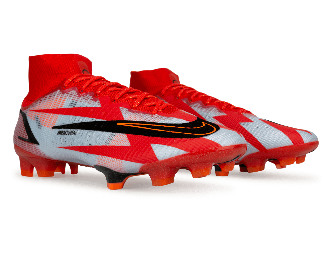 Nike Men's Mercurial Superfly 8 Elite CR7 FG/MG Chile Red/White、mySite、noshort