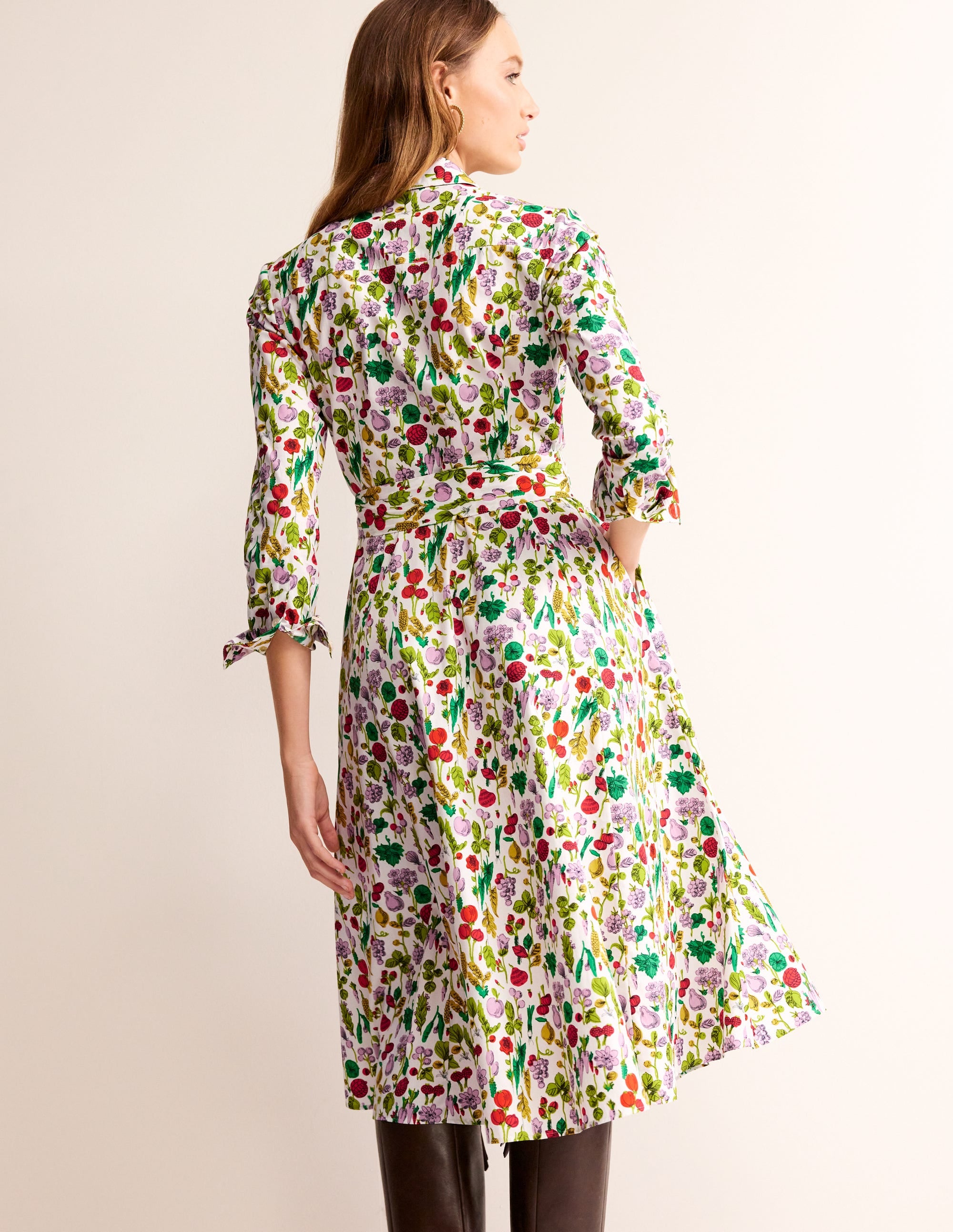  Amy Cotton Midi Shirt Dress-Ivory, Spring Crop、mySite、ashleygrahame