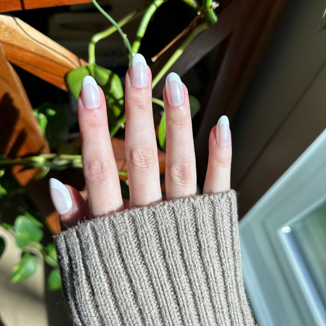 Chrome French - Press-On | Medium | Oval、mySite、solidvoid