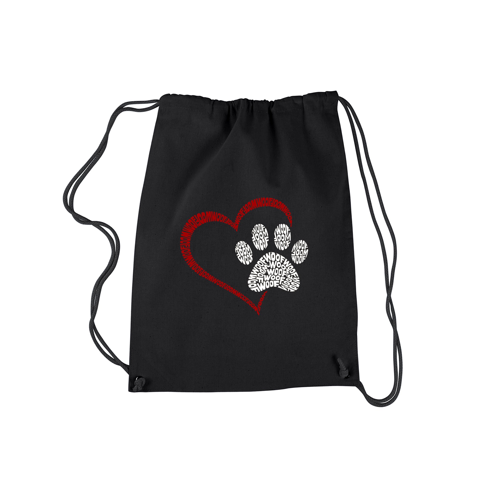 Paw Heart - Drawstring Backpack、mySite、camillekostekn