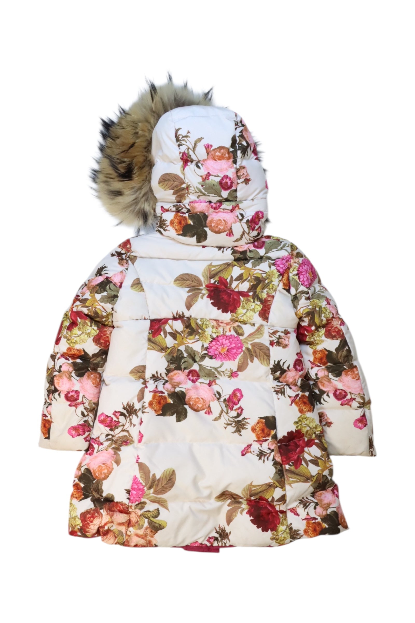 MANUDIECI Floral Puffer Coat - Size 4T、mySite、g9winljtr