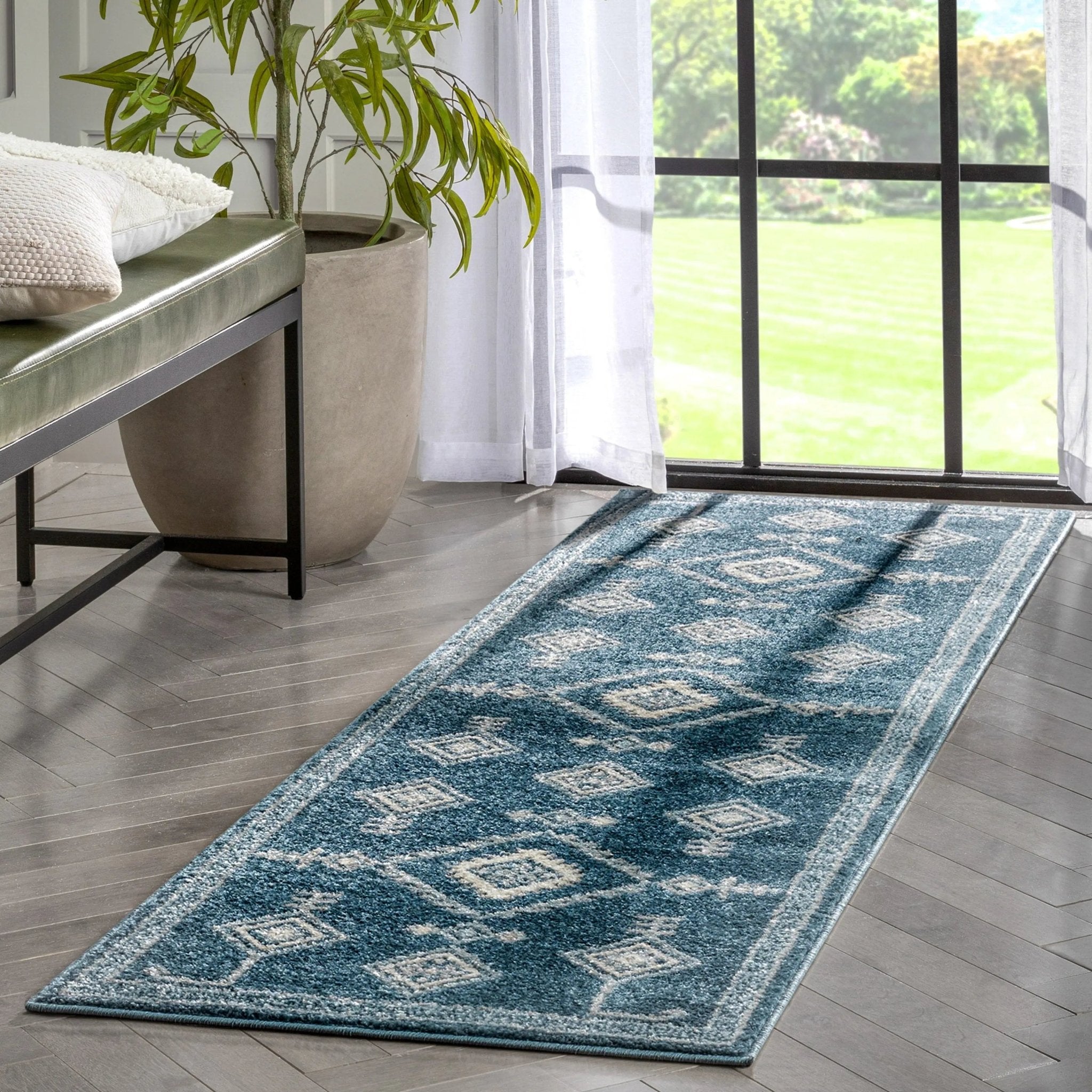 Azra Tribal Medallion Dark Blue Rug、mySite、gigharbornorthrealestate