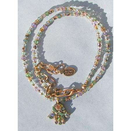 Michal Golan Blue/Green Hamsa Necklace、mySite、topwebapps