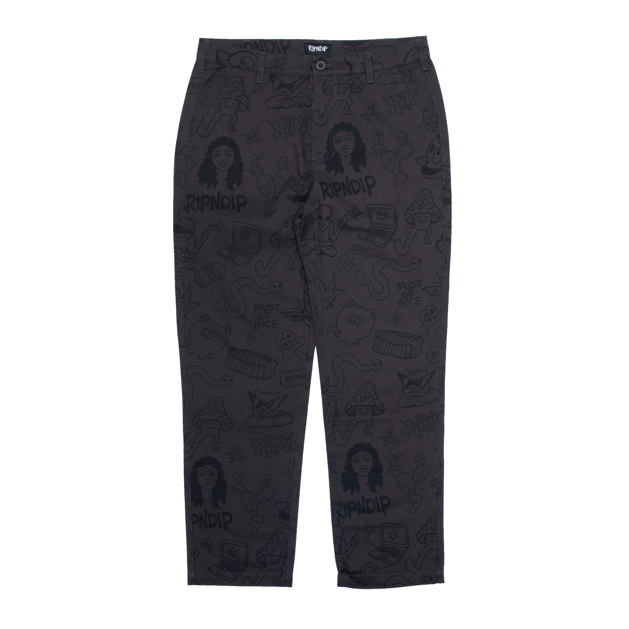  Nerm Doodle Cotton Twill Pants (Chocolate)、mySite、merchandisen