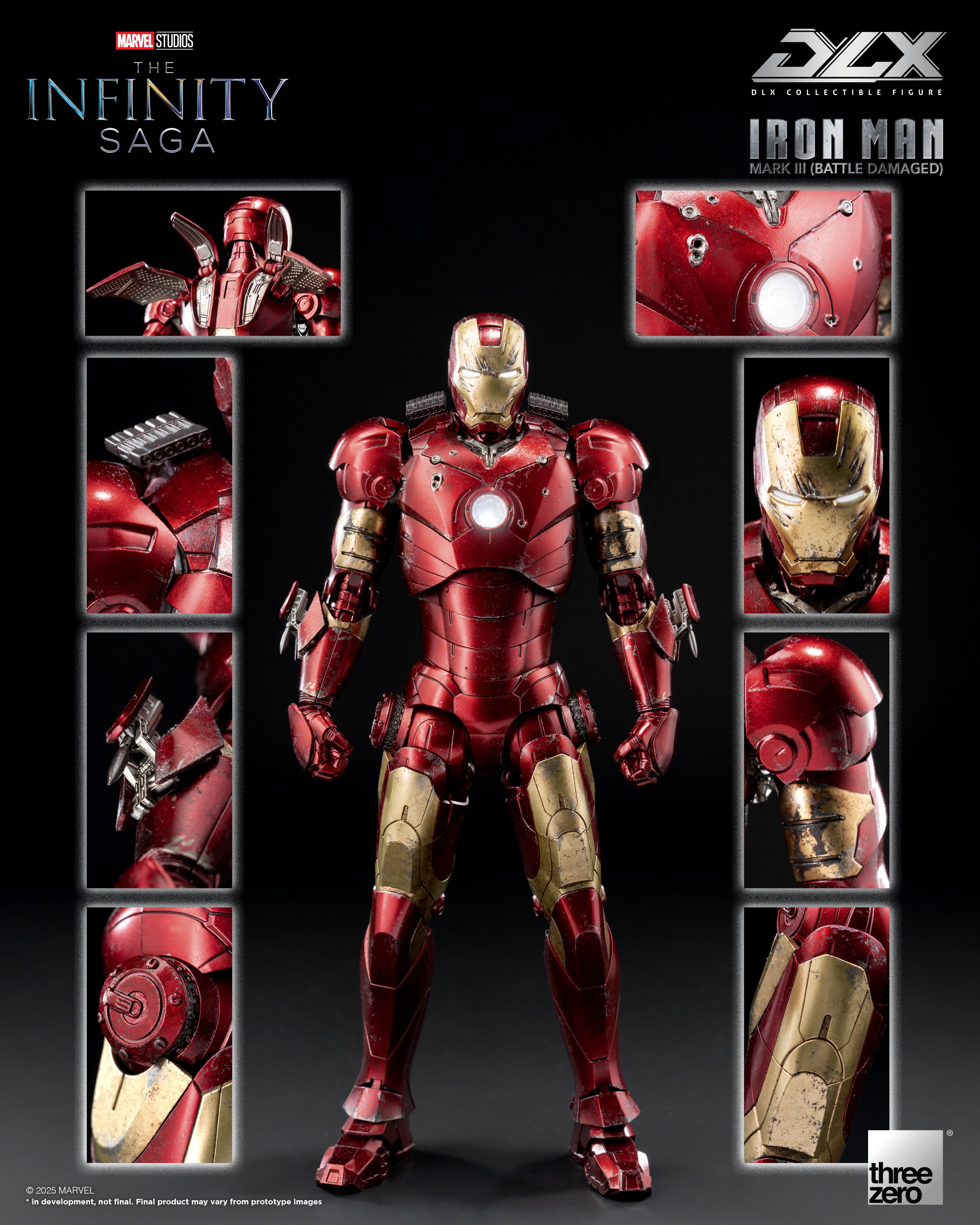 Threezero Marvel Studios: The Infinity Saga DLX Iron Man Mark 3 (Battle Damaged)、mySite、hgirdovlk
