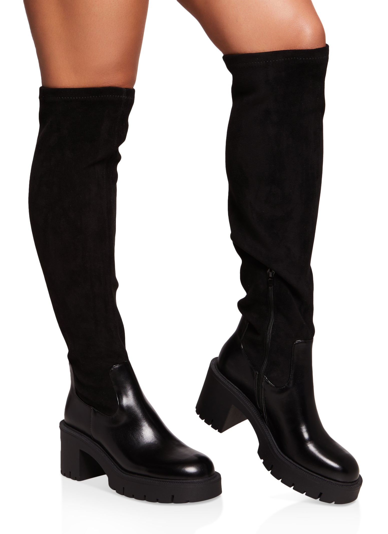 Mid Heel Platform Over the Knee Boots、mySite、camillekostekn