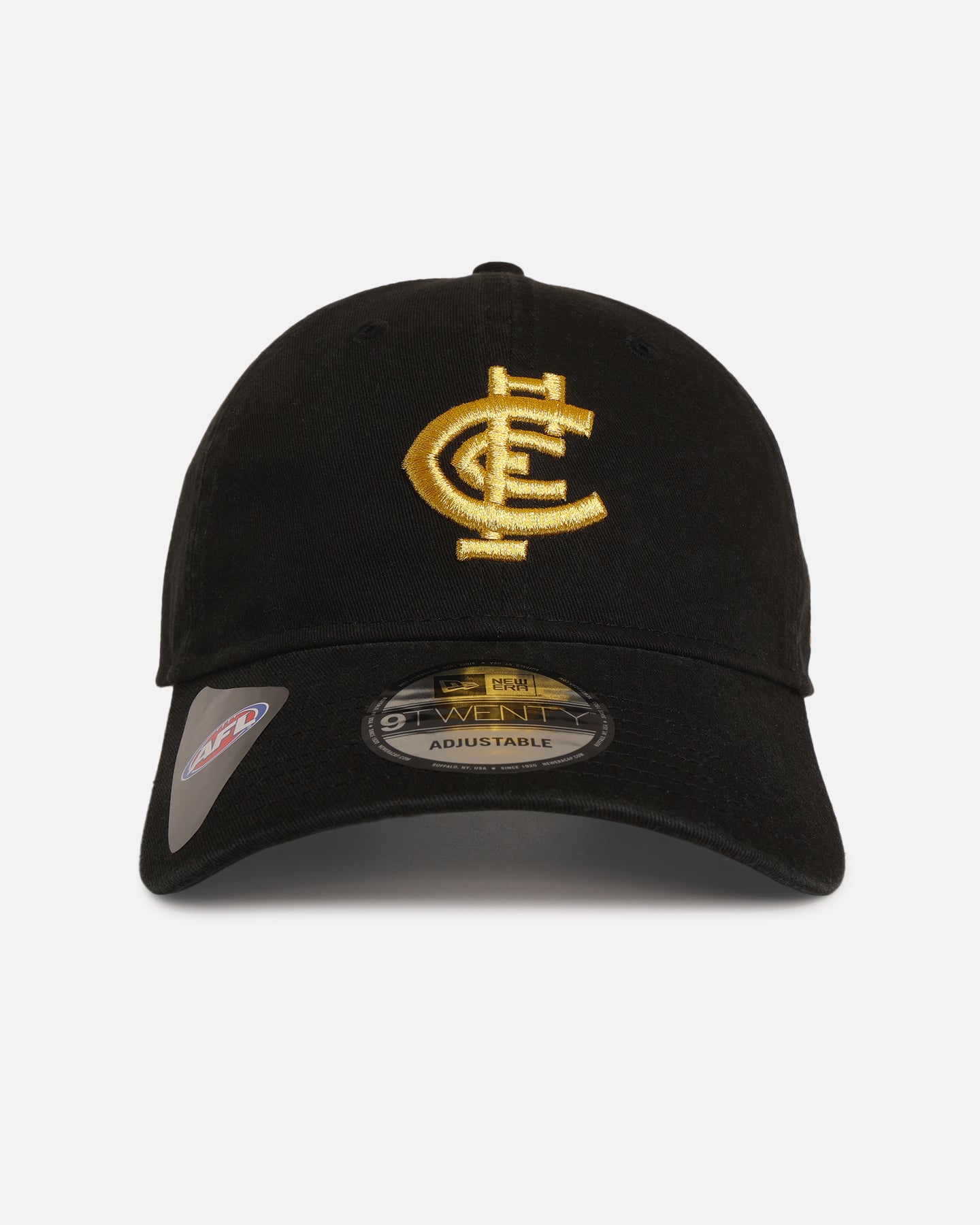 New Era Carlton Blues 'AFL Black & Gold' 9TWENTY Strapback Black/Gold、mySite、zt4zffjzw