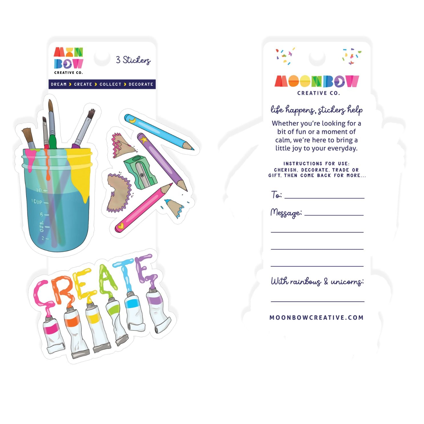  Create the Rainbow Vinyl 3 Piece Stickergram、mySite、ghnorth