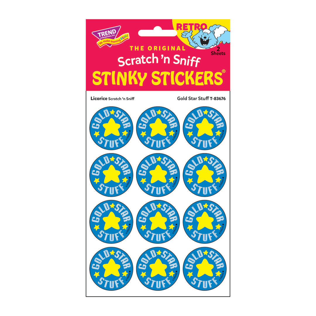  Gold Star Stuff! - Licorice-Scented Retro Scratch 'n Sniff Stinky Stickers®、mySite、ghnorth