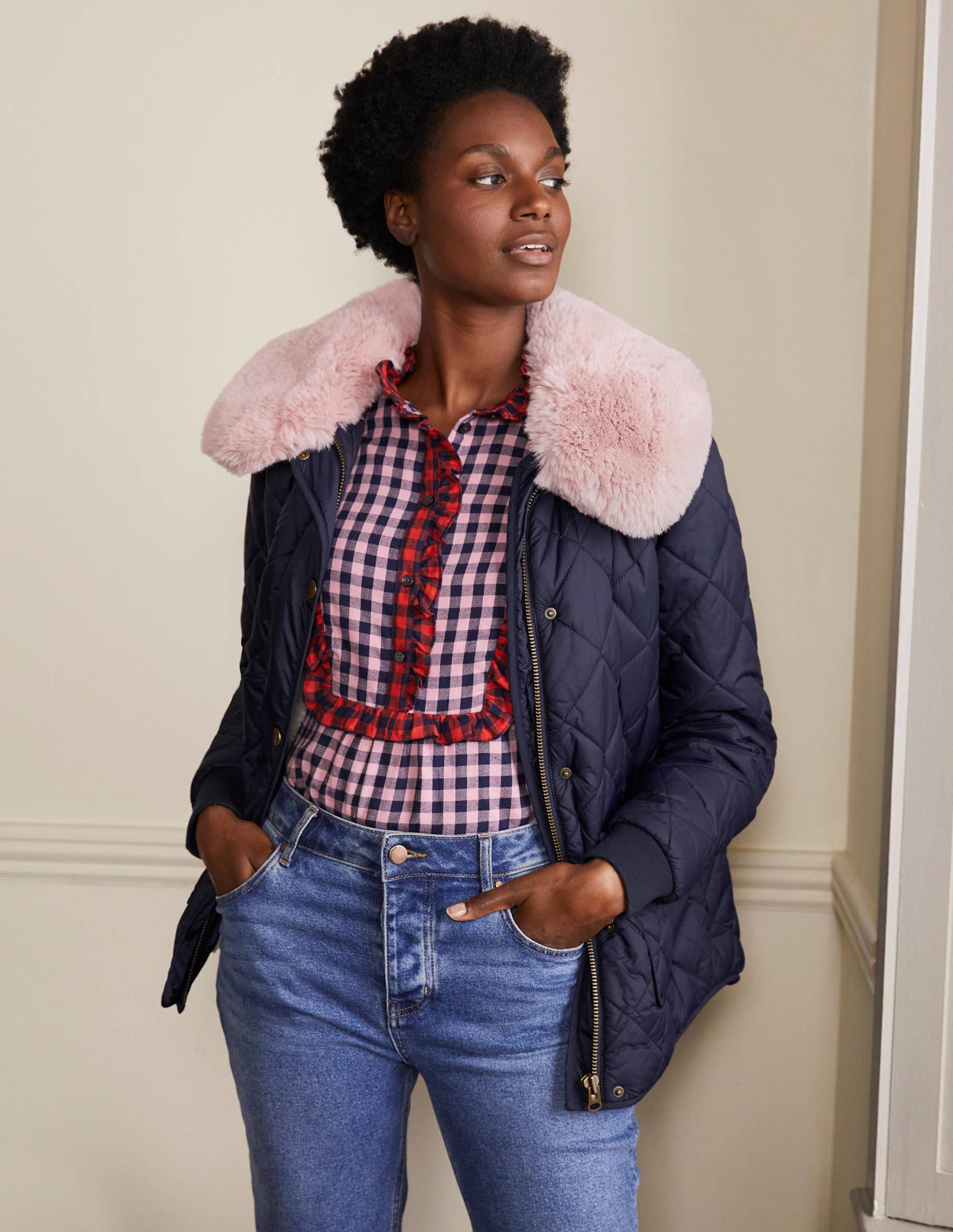  Hollie Quilted Jacket-Navy、mySite、ashleygrahame