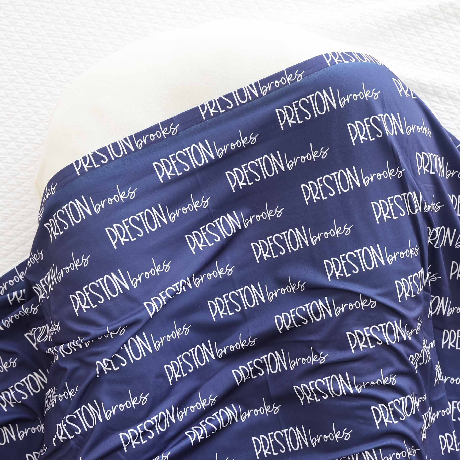  Personalized Baby Name Swaddle Blanket Font Duo | Best Selling Blues、mySite、layawaytickets