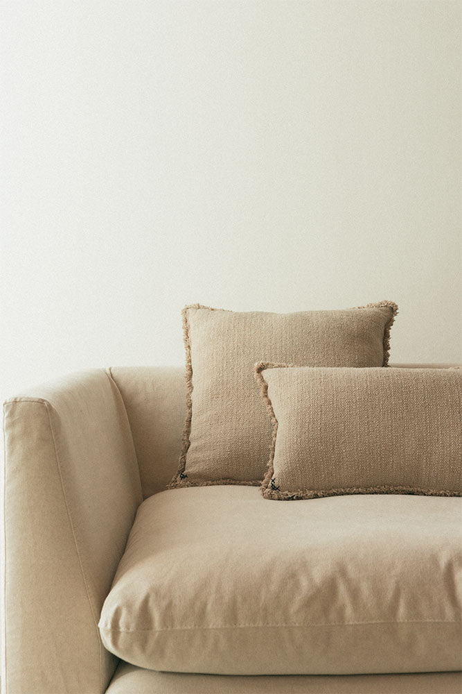 Handloom Square Cushion Beige、mySite、gigharbornorthrealestate