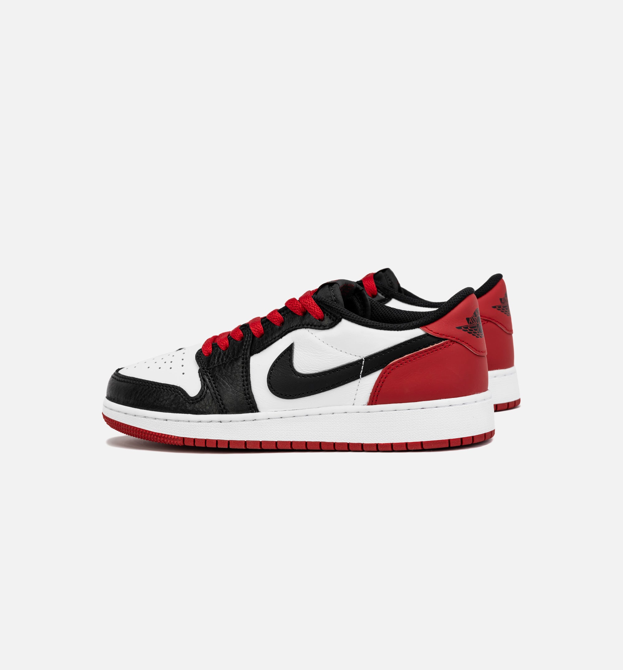 Air Jordan 1 Retro Low OG Black Toe Grade School Lifestyle Shoe - White/Red Free Shipping、mySite、dreamappss