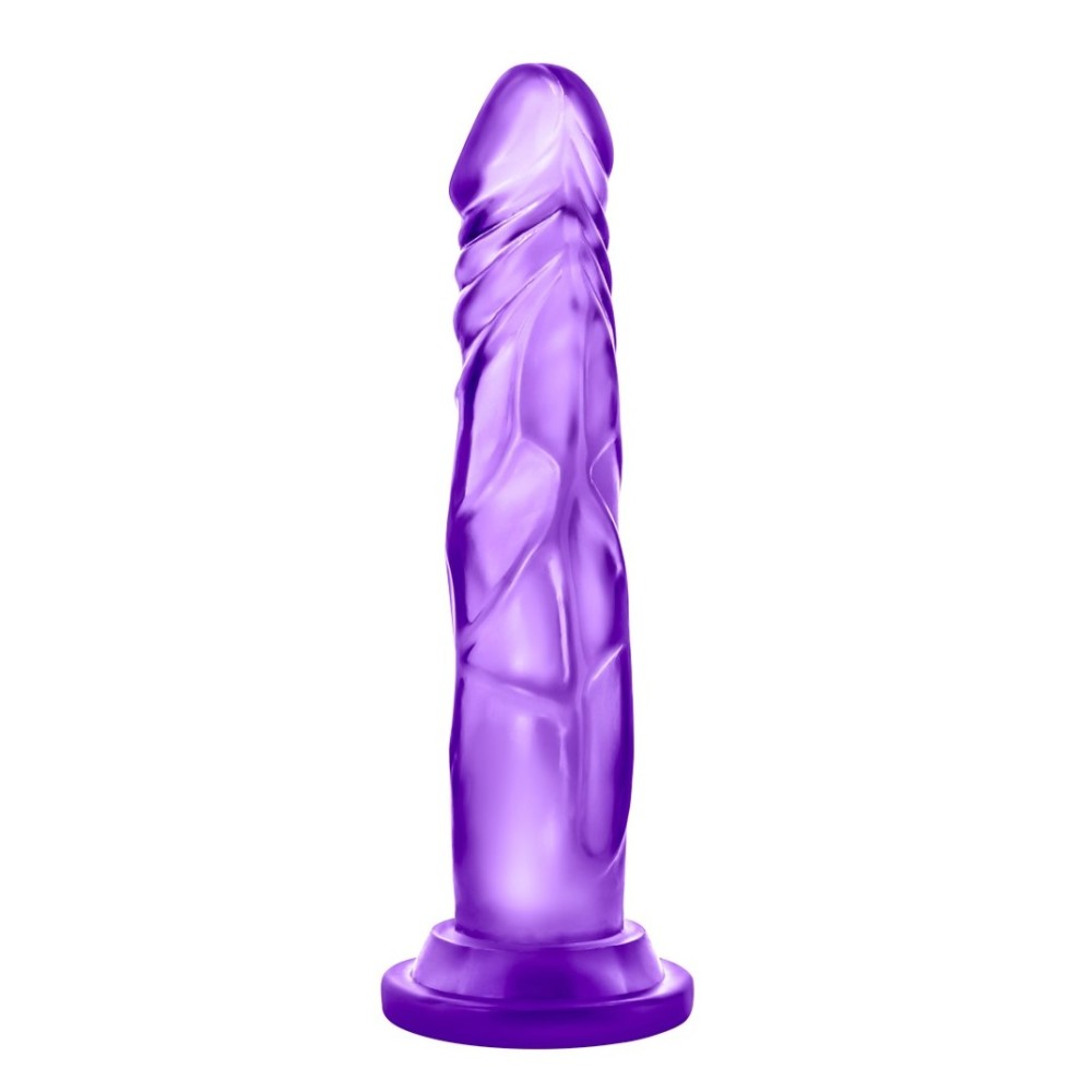 B Yours By Blush® | Sweet N' Hard 5 Realistic Purple 7.5-Inch Long Dildo With Suction Cup Base、mySite、bottomscart