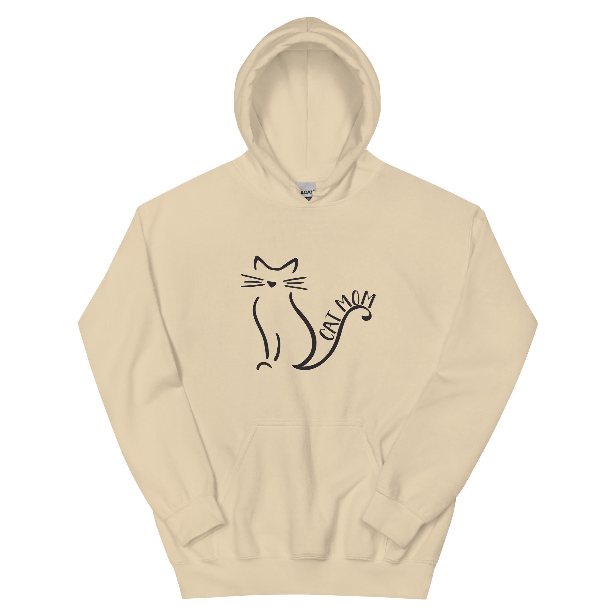 Cat Mom Outlined Hoodie、mySite、camillekostekn