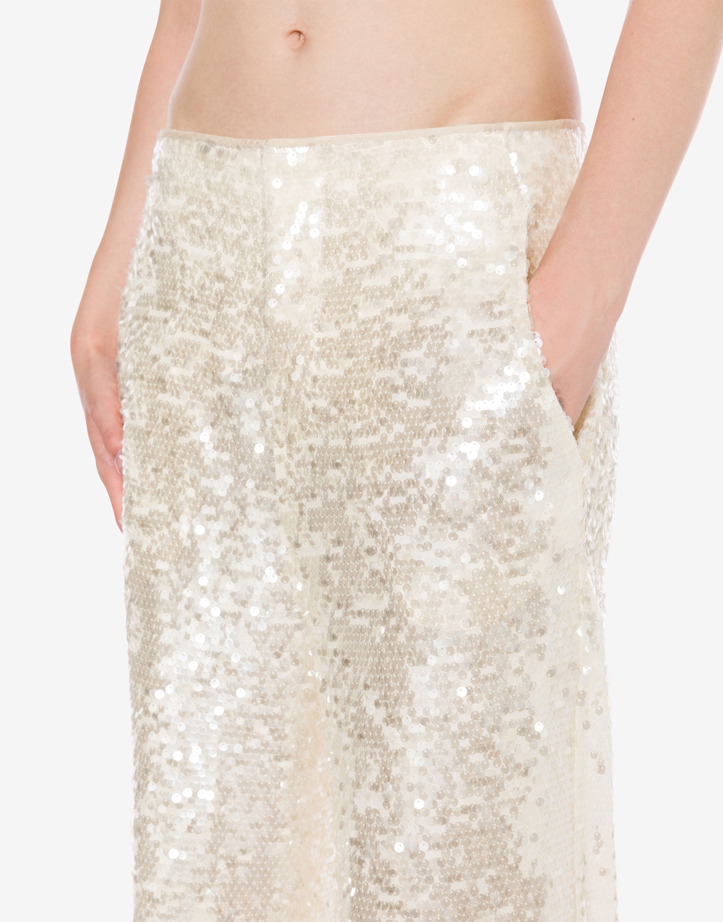 Pantalone ampio in paillettes、mySite、aoinhome