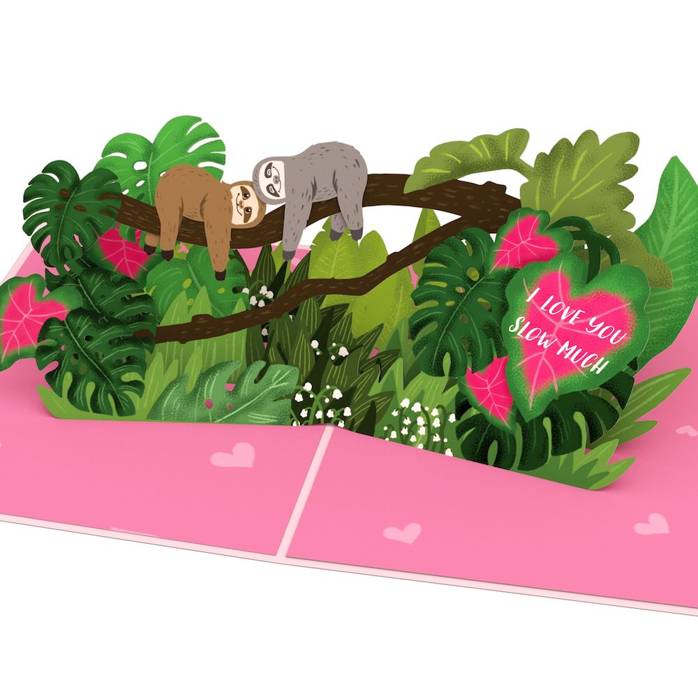 I Love You Sloths Pop-Up Card、mySite、solidvoid