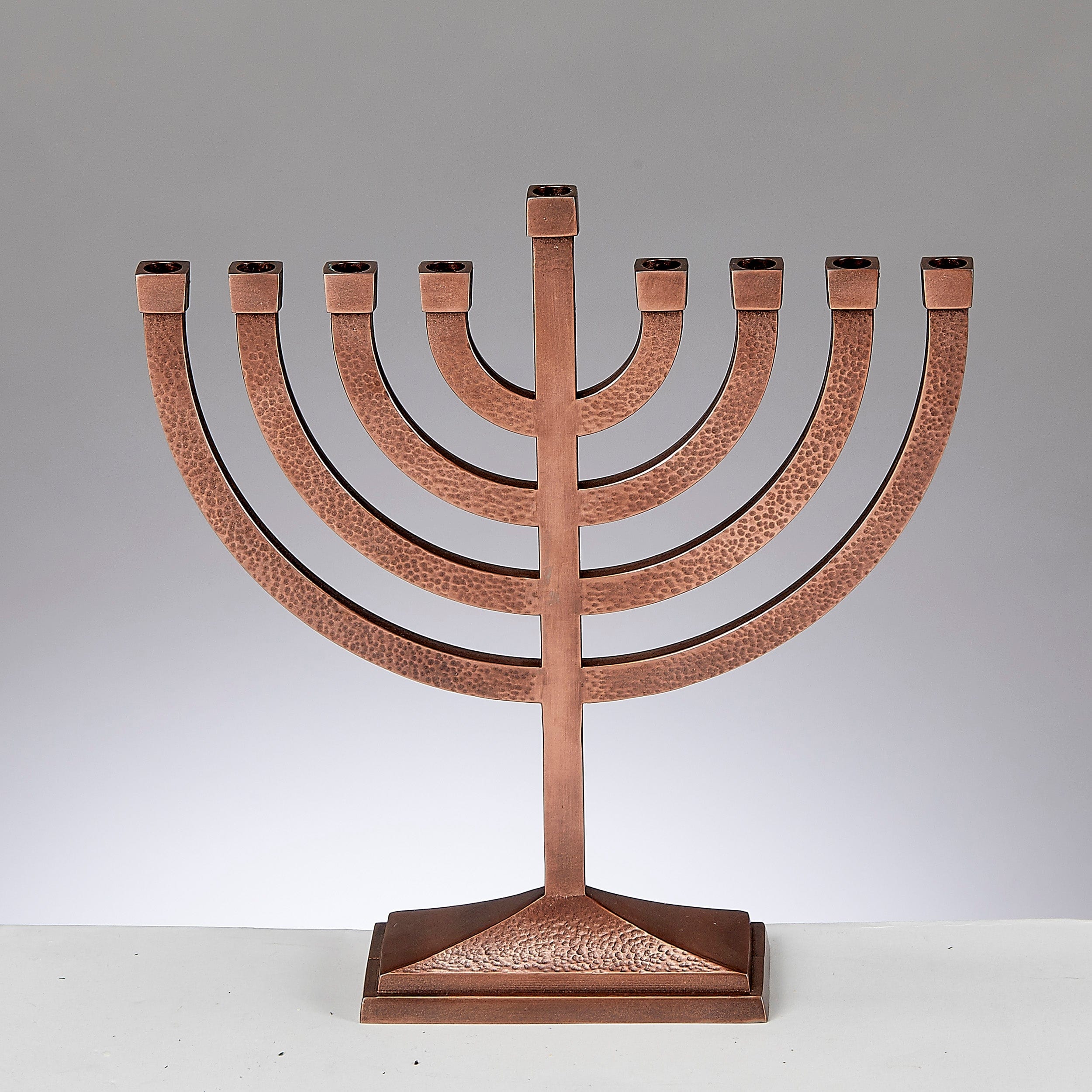 Traditional Aluminum Hammered Menorah - Copper、mySite、topwebapps