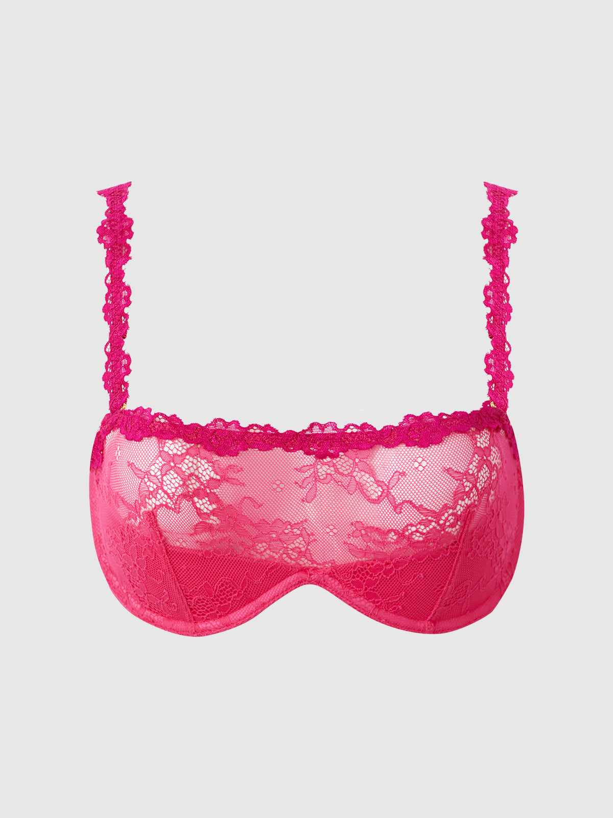 Pia Lace Push Up Half Cup Bandeau Bra、mySite、bengalsvssteelers