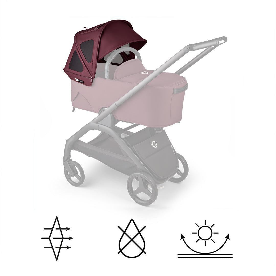  Bugaboo Dragonfly Breezy Sun Canopy - Dark Cherry、mySite、merchandisen