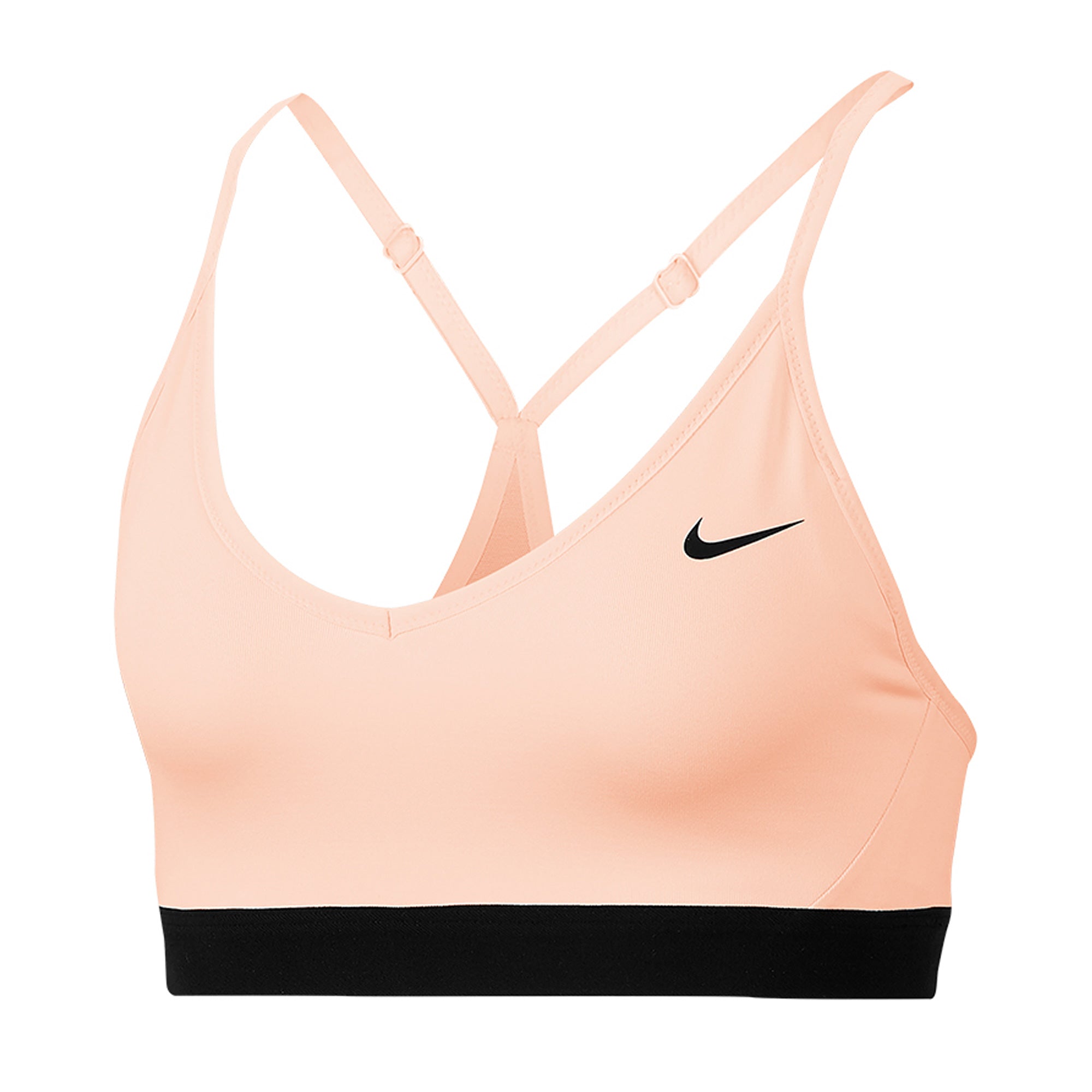 Nike Women's Indy Dri-FIT V-Neck Sports Bra Pink/Black、mySite、noshort