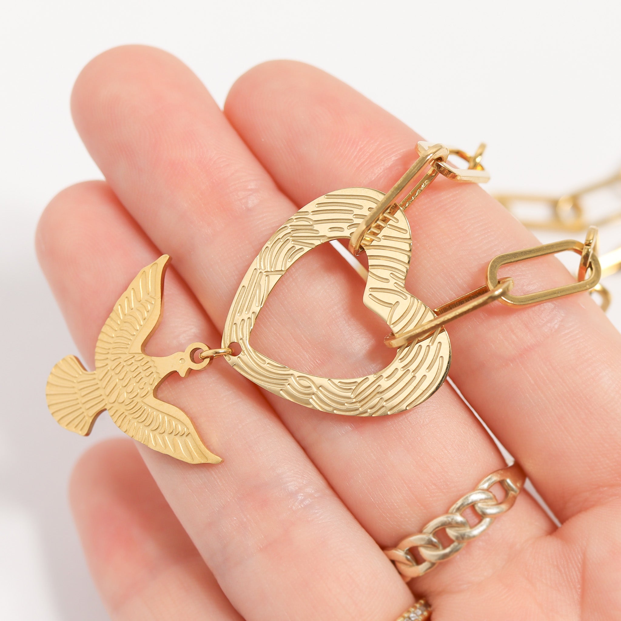 18K Gold PVD Stainless Steel Eagle Charm / PDL0001、mySite、dreamappss