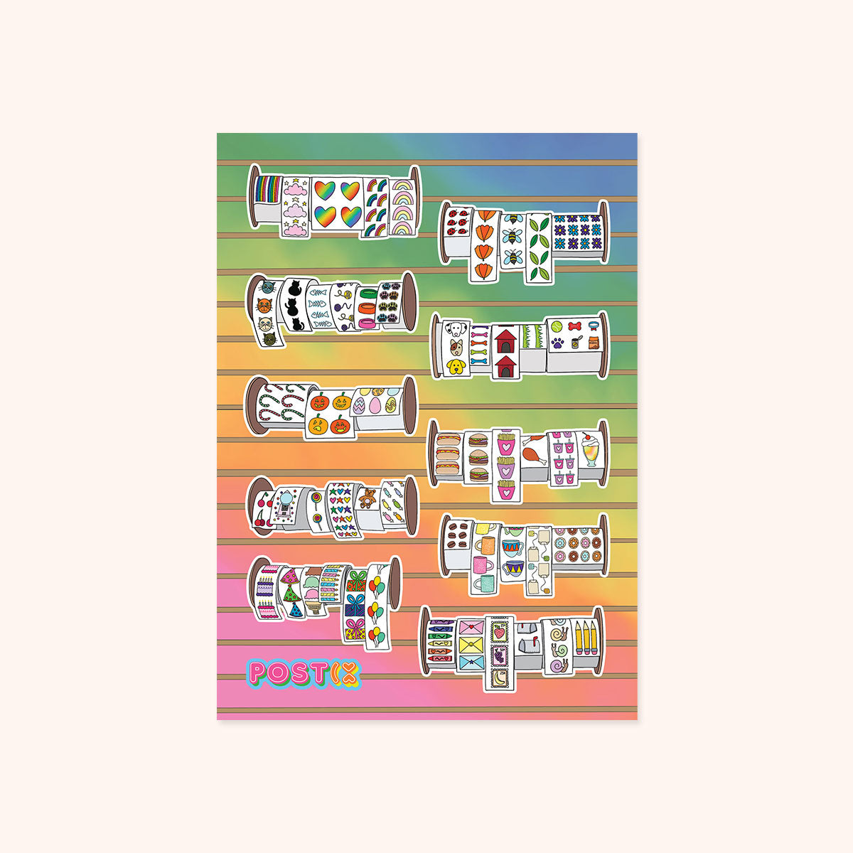  On a Roll A6 Sticker Sheet、mySite、ghnorth