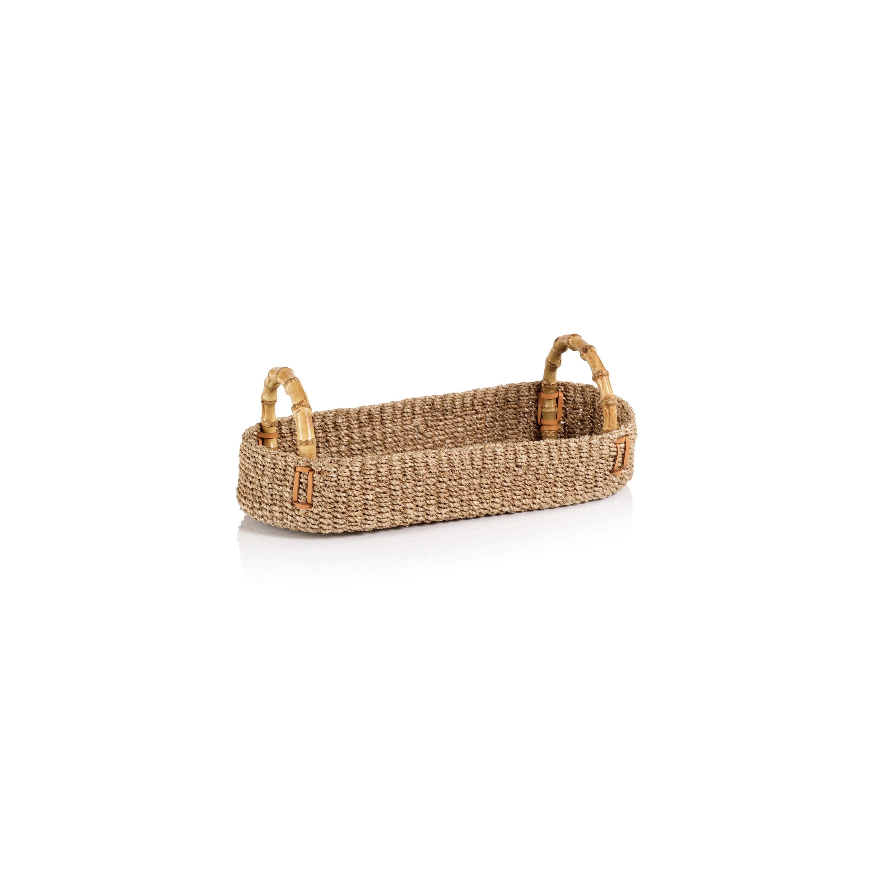  Multipurpose Abaca Tray with Bamboo Handles、mySite、elrpsem3k